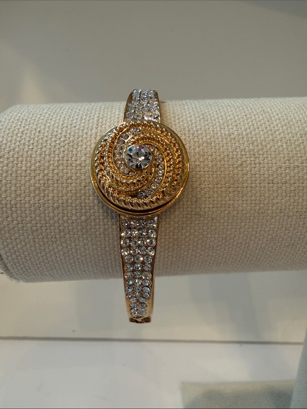 Gold Crystal Spiral Bracelet - Women Jewelry